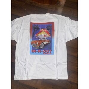 In-N-Out Burger T-Shirt 2001 California Car B. Hall White Mens 2XL New W/O Tags